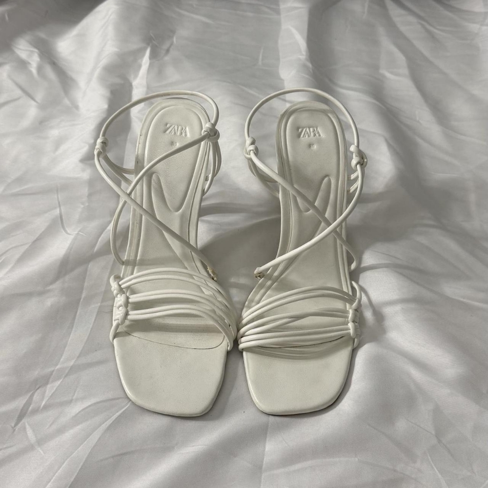 Zara White Strappy Women's Sandals